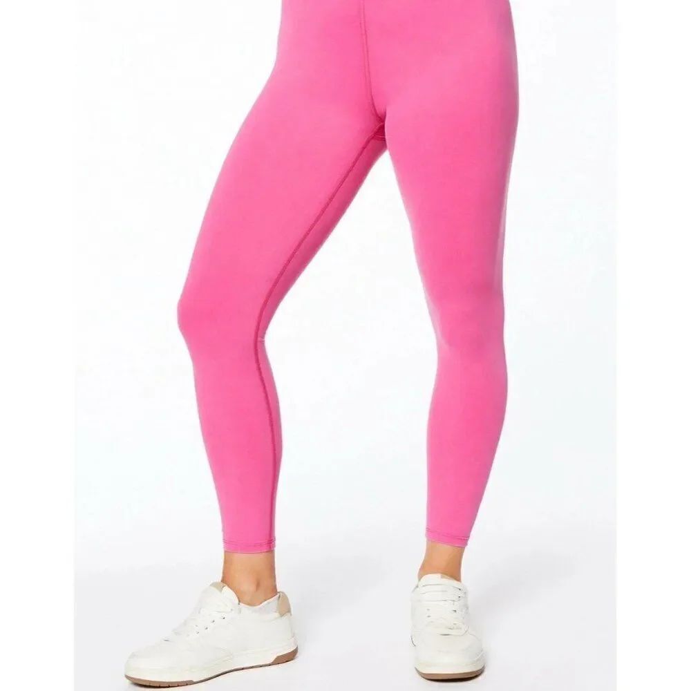 Soul By Soulcycle Solid Pink High Rise Leggings Medium